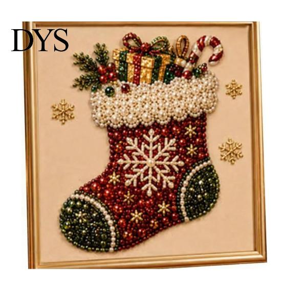 Kit de Arte de Perlas Artificiales para Principiantes, Kit de Pintura de Navidad, Proyecto Creativo de Manualidades de Invierno 3D DIY para Adultos, Festivo