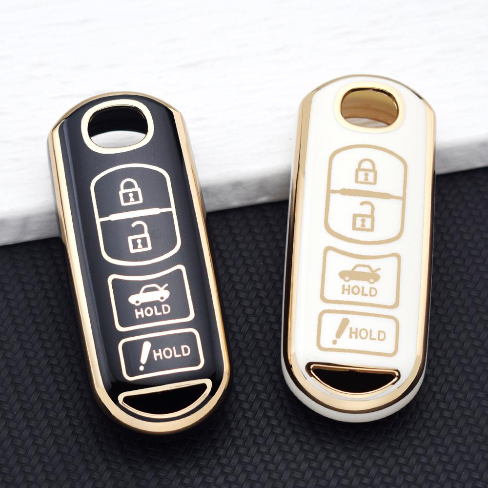 2/3/4 Buttons TPU Protective Key Fob Cover for Mazda Atenza Axela Demio 2 3 6 CX-3 CX-5 CX7 CX-9 2015-2019 Key Cover Key Chain