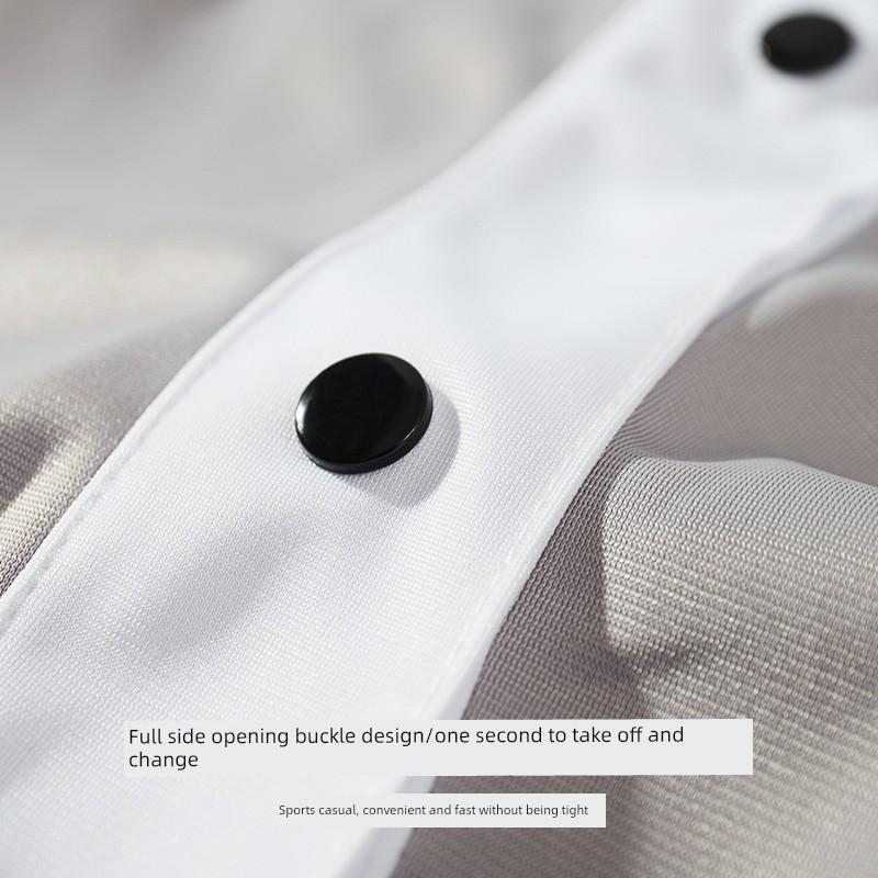 Owen Same Style Row Button Pants Appearance Warm-up Training Basketball Shorts Seconds off Full Open Buckle Breathable Quick-Drying Sports Casual