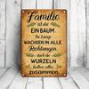 1pc Vintage Metal Tin Sign Familie Ist Wie Ein Baum German Quote Wall Decor 12x8 Inch Retro Plaque