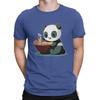 Men T-Shirts Funny Vintage Kawaii Panda Ramen Noodles Anime Jap Crazy Pure Cotton Sleeve Kawaii  Anime Panda Clothing Original