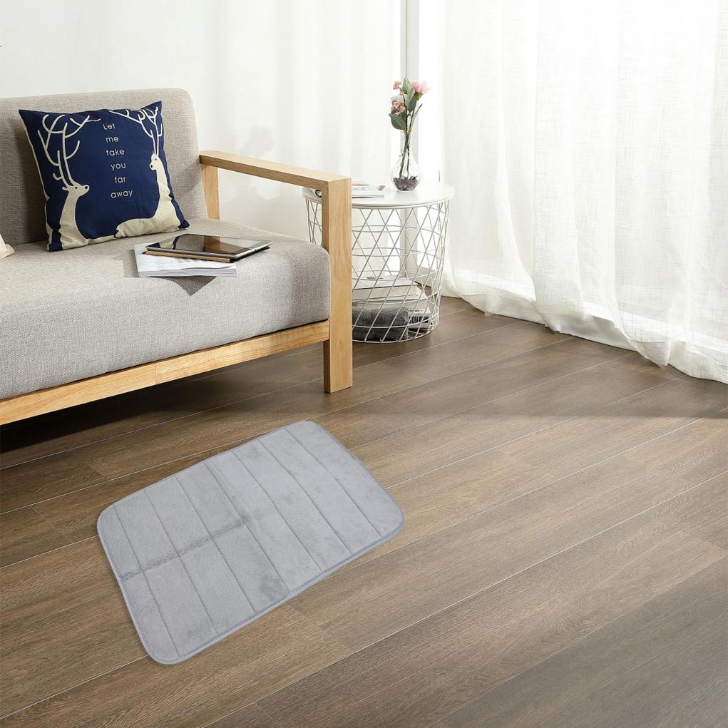 Juego de alfombras de baño antideslizantes de espuma viscoelástica suave y absorbente