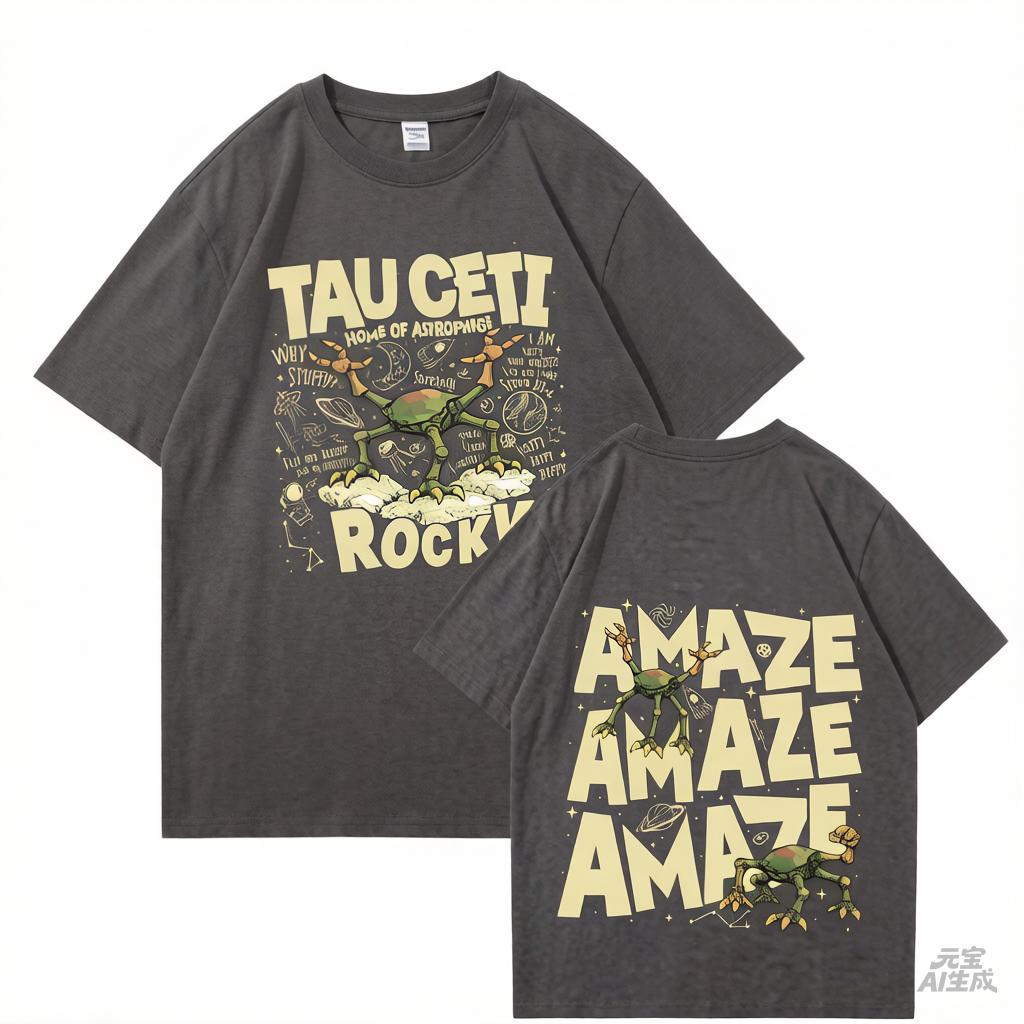 2026 Project Hail Mary Ryland Grace Rocky Graphic 100Cotton Unisex Shirt Summer New Fashion Unisex Oversized Tshirt Fan Gift