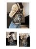 Women's Large Capacity Embroidered Drawstring Tote Bag with Custom Text or Logo