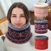 Unisex Winter Scarf Neck Warmer Thickened Fleece Outdoor Cycling Face Mask Versatile Knitted Neck Protection Overhead Scarf