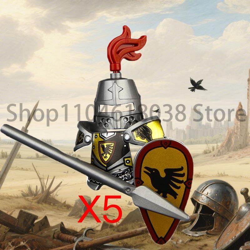Medieval Military Figures Octopus Sea Demon Knights Building Blocks Weapons Accessories Sword Temple Spear Shield MOC MINiBricks