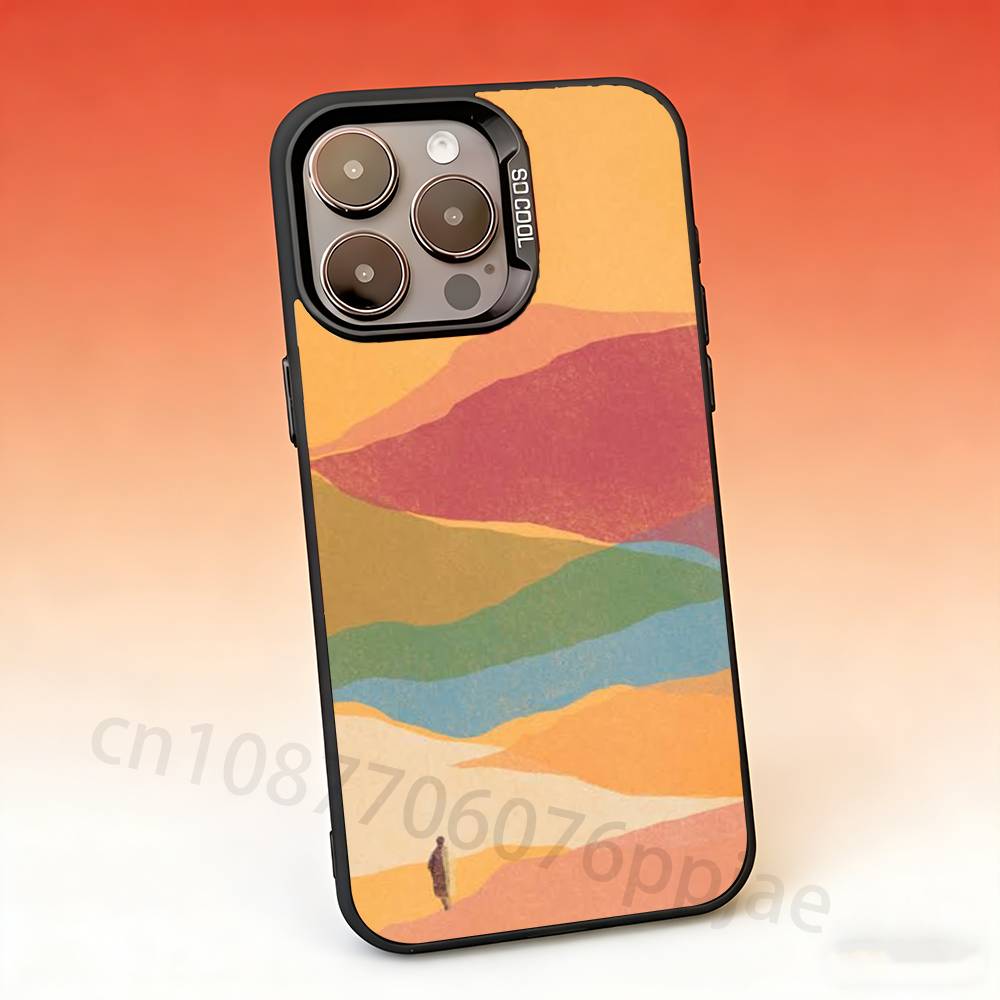 

Чехол для телефона с верблюдом в пустыне для iPhone 17,16,15,14,13,12,11,Pro,Max,Plus,Mini Конфетный Матовый Ударопрочный Чехол iPhone12