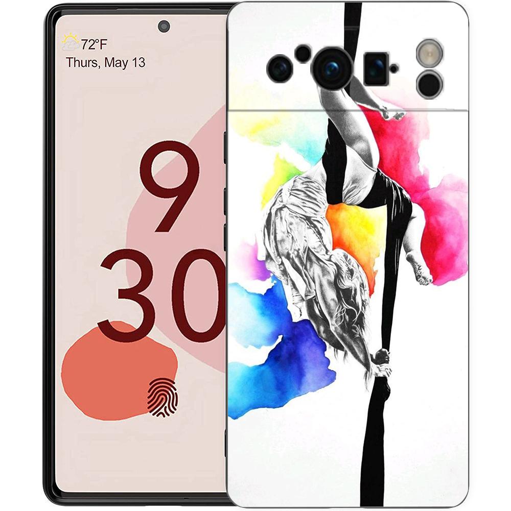 

Акварель Гимнастика Чехол для Телефона Для Google Pixel 9 8 7 6 Pro XL 8A 6A 7A 5G Мягкий Ударопрочный ТПУ Черный Чехол Fundas Google Pixel 6