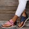 Sandalias de Verano para Mujer Día de la Independencia Zapatos con Cremallera Playa Punta Abierta Sandalias Transpirables Gladiador Sandali Delle Donne