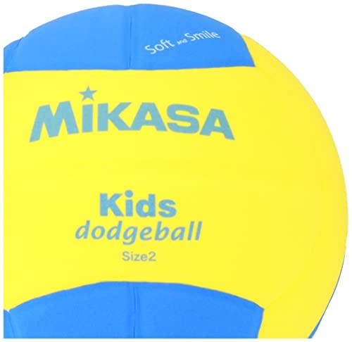 MIKASA Smile Dodgeball, Size 2, 160g, Yellow/Blue, SD20-YBL, Recommended Internal Pressure 0.10-0.15kgf/cm²