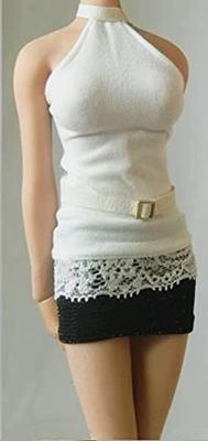 [TOYBARJAPAN] 16 Action Figure Accessories  Girl's Office Lady Dress, Black Short Skirt, and Belt (Body and Head Not Included)