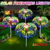 300/420 LED Outdoor Solar Gartenleuchte, Aufgewertetes Feuerwerk Licht, 8 Beleuchtungsmodi, Außendekoration für Gartenterrassen, Halloween, Weihnachten