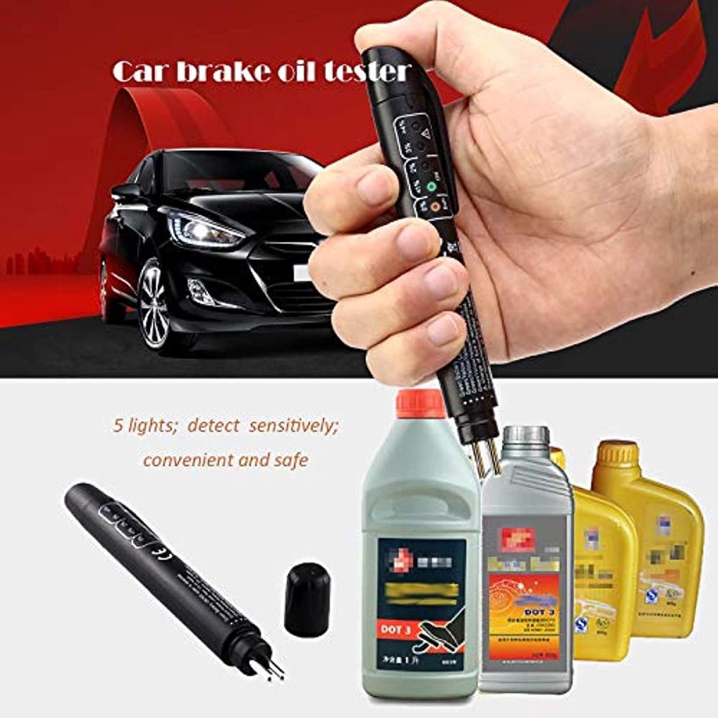 Brake Liquid Tester 5 Led Automatic Diagnostic Brakes Test Pen Portable Vehicle Auto Brake Tester For Dot3 Dot4