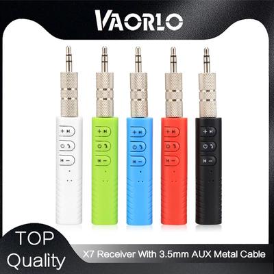 VAORLO X7 Receiver Bluetooth Audio Adapter mit 3,5 mm AUX Metallkabel für Car Kit Lautsprecher Kopfhörer Freisprechen