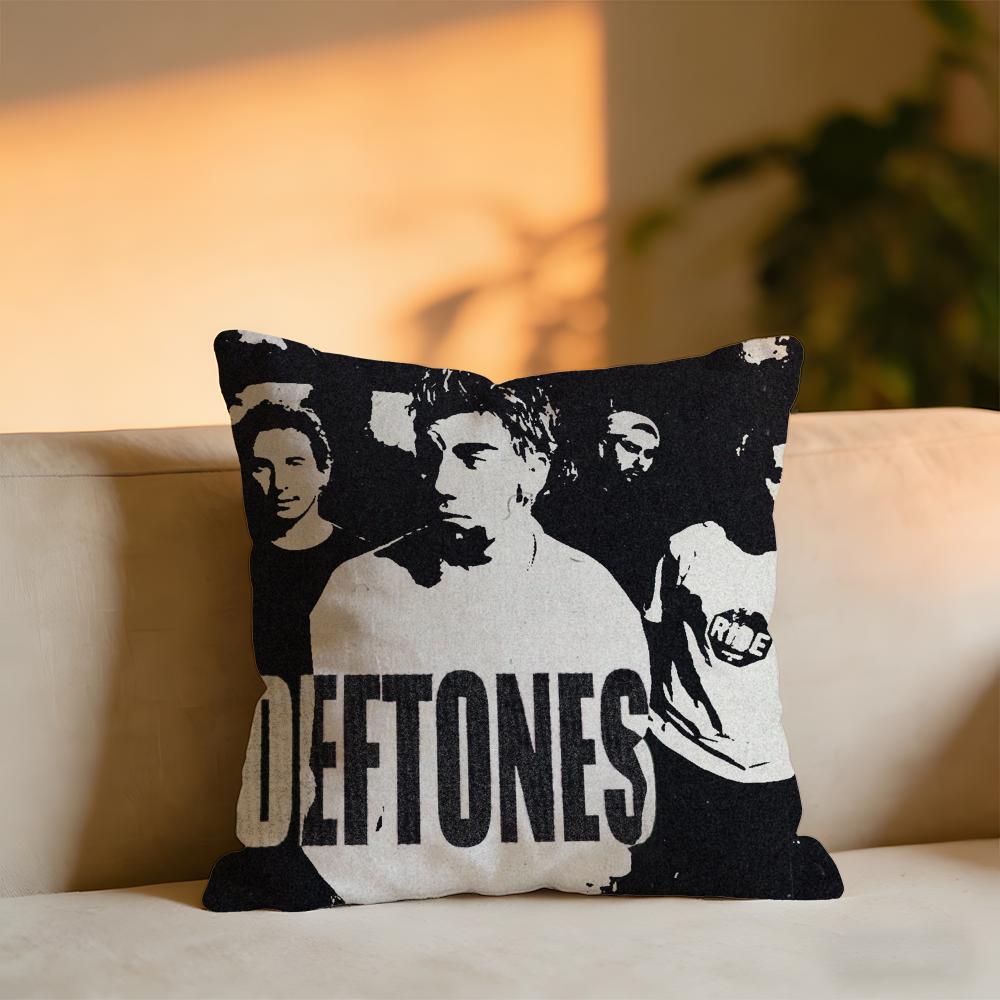 Подушка с принтом группы Deftones Уютная бархатная подушка-плед Мягкая теплая подушка для дивана кровати