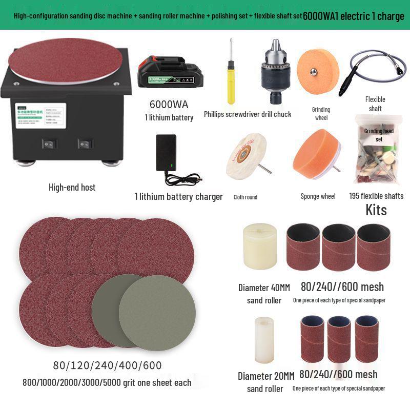 Compact Electric Belt Sander for DIY - High-Speed Sanding, Knife Sharpening, and Desktop Grinding/Polishing Machine.