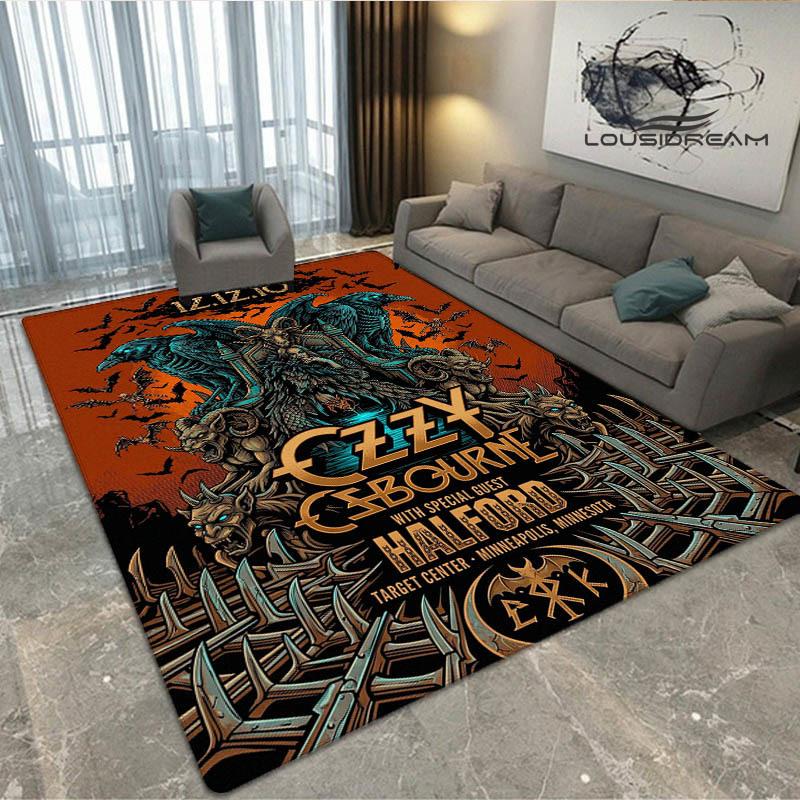 Tappeto stampato Ozzy Osbourne Soggiorno camera da letto tappeti antiscivolo Tappetino yoga zerbino Tappeto da esterno tappeto kawaii regalo di compleanno