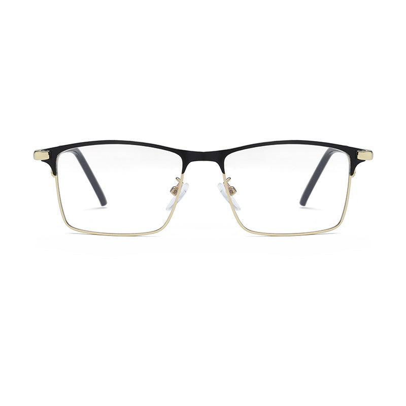 New Fashion Multifocal Business Glasses: Metal Frame, Anti-Blue Light, Optical Reading Frames