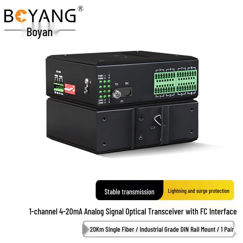 BOYANG Industrial Multi-Channel Fiber Optic Transceiver