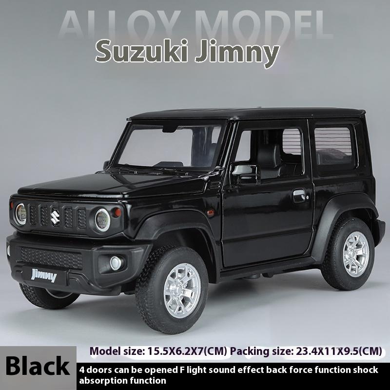 1/24 Scale Suzuki Jimny Alloy Off Road Diecast Model Hight Simulation Sond Light Pull Back Toy Decorative Trendy Ornaments Gifts