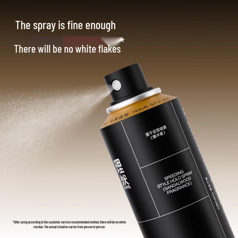 Li Ran Men's Strong Hold Hair Styling Spray (Sandalwood, 75ml Travel Size)