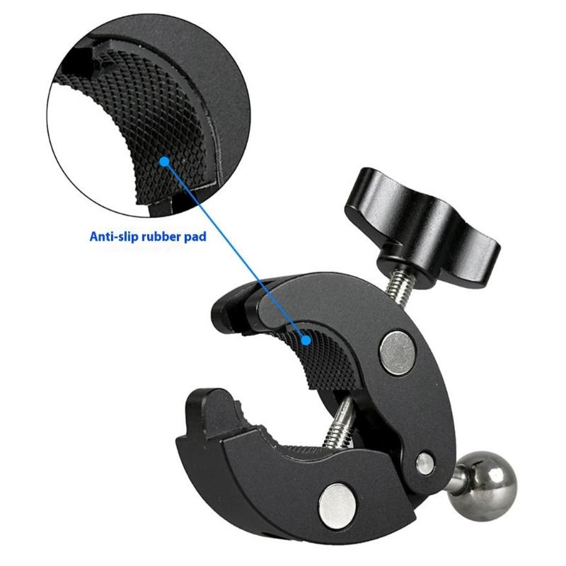 Adjustable Universal 17mm Ball Adapter Suitable For Handlebar Clamp Mounting System Motorcycle Bike Phone Holder Support