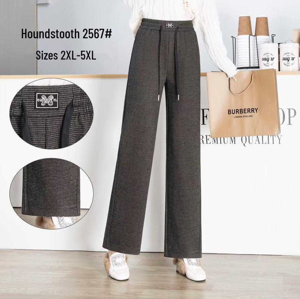 New Roman Women's Cotton Straight-Leg Casual Pants - Elastic, Loose, Comfortable, and Cool