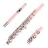 M MBAT 16-Hole Flute In C Nickel-plated White Brass Body Professional Performance Flute With Case Cleaning Tools Woodwinds