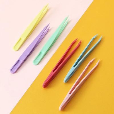 10 Pezzi 12CM Pinzette Colorate in Plastica Pinza Rinforzata in Nylon Strumento per Piante Succulente Pinzette Giocattolo Fai-da-te Fatto a Mano per Bambini