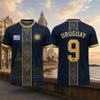 Fashion Uruguay Flag Graphic Football Jersey For Men Summer Trendy