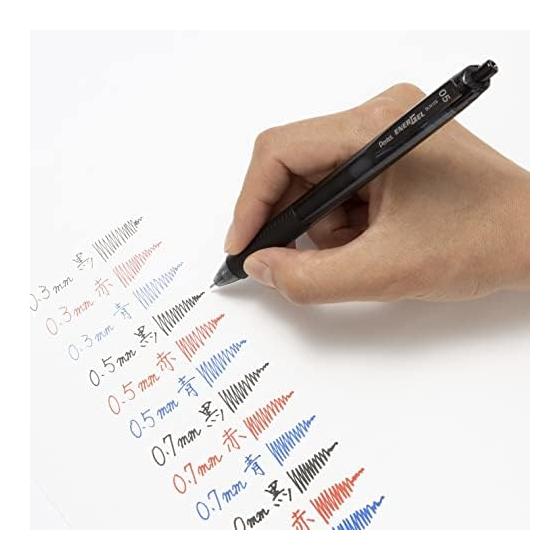 Pentel Ballpoint Pen Gel Ink Energel S 0.5mm Black Shaft BLN125-A Black 10 Pieces
