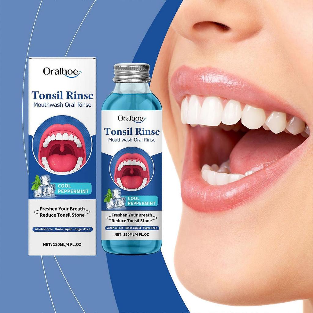 3x 120ml Tonsil Stone Remover, Natural Tonsil Stone Removal Mouthwash, Oral Rinse for Bad Breath & Dry Mouth Relief, Soothes Tonsils