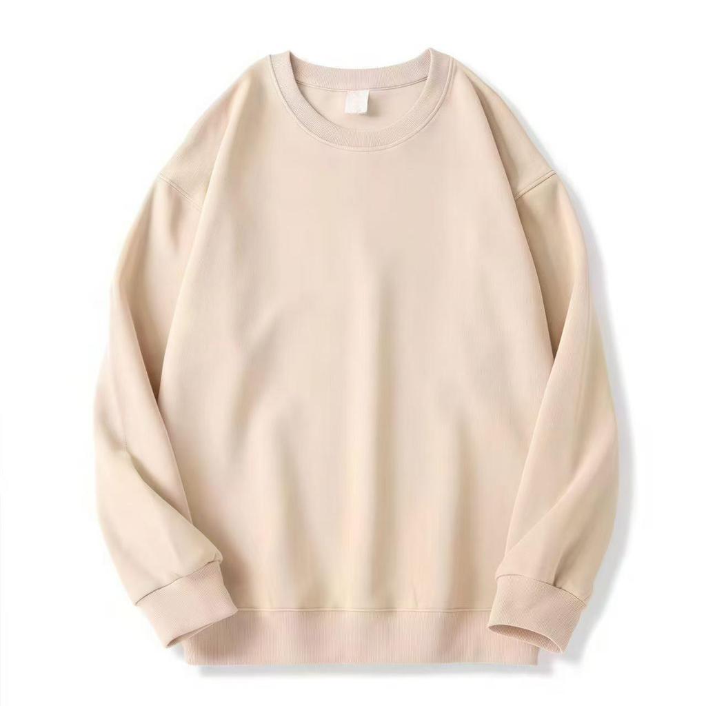 320g Heavyweight Men's Drop Shoulder Cotton Hoodie - Thick Long Sleeve Base Layer for Autumn/Winter