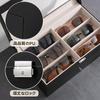 Mocamoro Sunglasses Case for 12 Glasses and Accessories Storage Box with Clear Acrylic Lid and PU Eyeglass Management and Collection Case Pairs,
