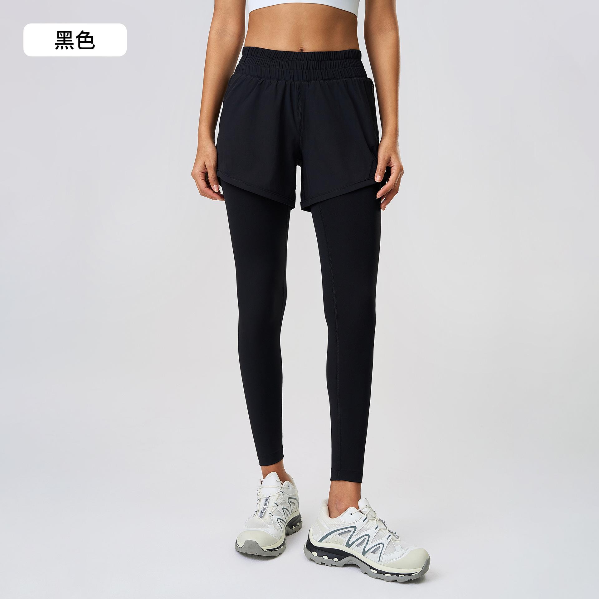 

New sweatpants women s running outer wear tight nine-point pants high waist nude fitness yoga pants 12 (140-75kg) чорний