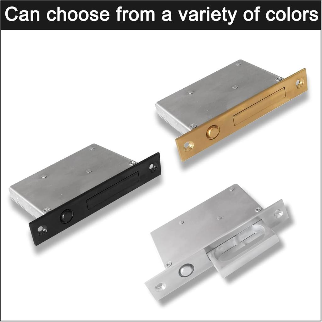 Pocket Door Edge Pull - Sliding Door Pull Handles Hardware,Pockets Hidden On The Side Pop-up Door Handles,Pull Ring Is Larger and Easier To Use Black