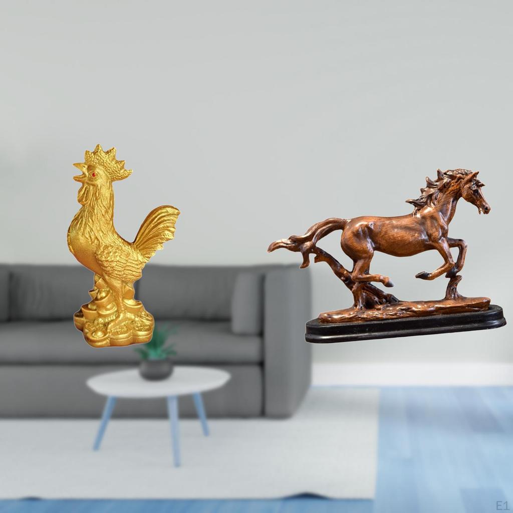 Feng Shui And Horse Figurine Sculpture for Home Decor Desk Decoration Collectible Art Ornament