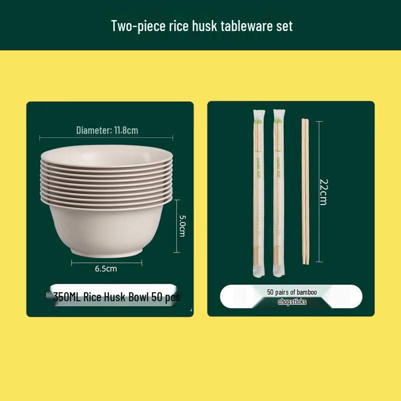 ZISIZ Eco-Friendly Disposable Dinnerware Set