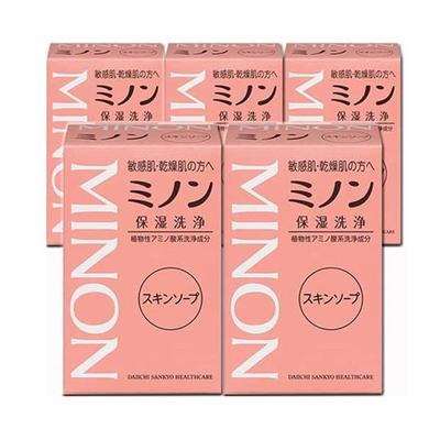 Daiichi Sankyo Healthcare   MINON Skin Soap 80g, 5-Pack Set - Gentle Cleansing for Sensitive Skin