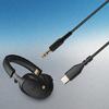Spirals Headphone Cord Type C to 3.5mm Flexible PVC Audios Cable for Monitor Major Headsets Studio Grade Sound Output
