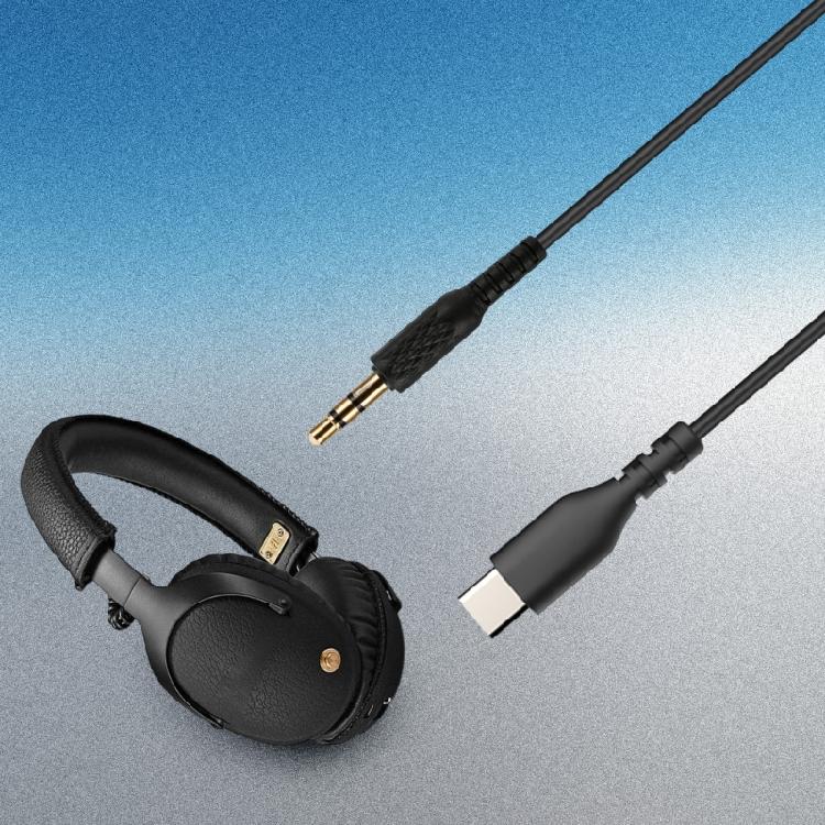 Spirals Headphone Cord Type C to 3.5mm Flexible PVC Audios Cable for Monitor Major Headsets Studio Grade Sound Output