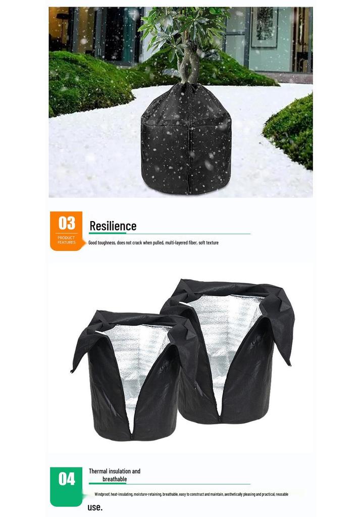 Atmungsaktive isolierte Blumentopfabdeckung: Wasserabsorbierender & Langlebiger Pflanzenschutz für Kälteschutz
