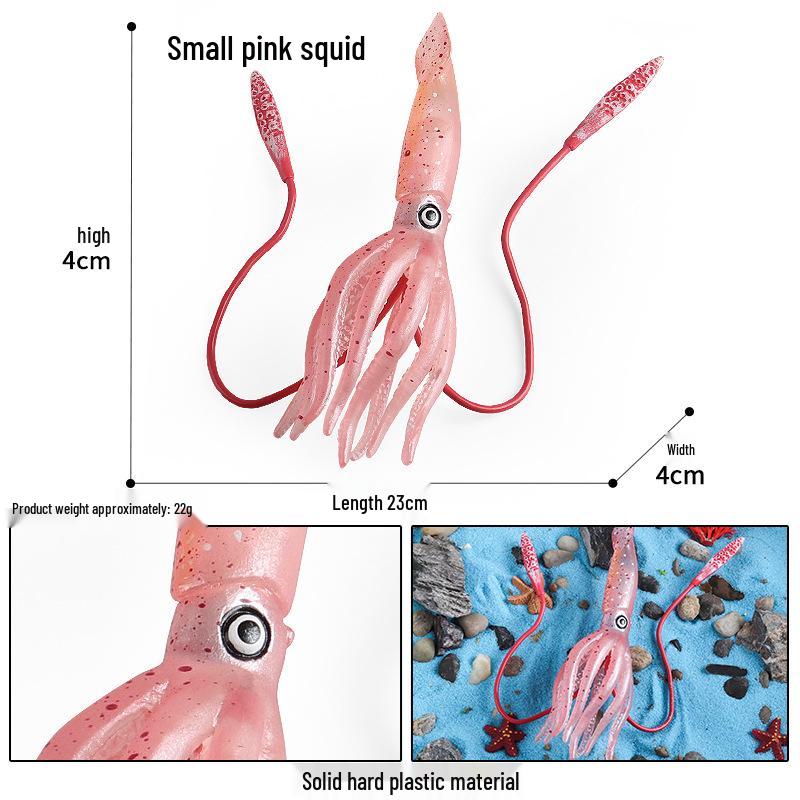Marine Life Toy Set: Squid, Octopus & Jellyfish Figurines for Kids