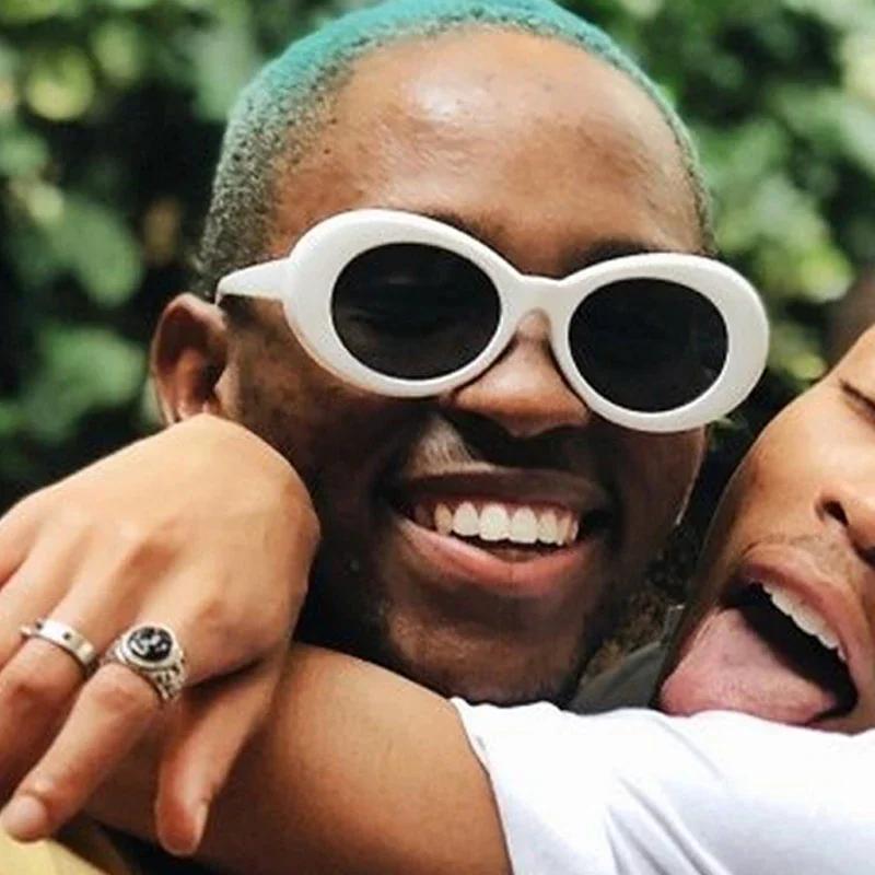 Oval Retro Sunglasses Women Men Vintage Sun Glasses Fashion Frame Personality Mirror Travel Punk Oculos De Sol