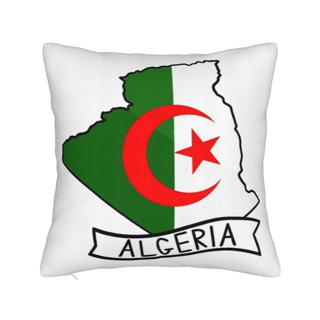 DZ Algeria Algerian Flag Pillow Cover Merchandise Soft Cushion Cover Decorative  Pillow Case Cover Home Multi Size