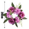 European Simulation Rose Wreath 20Cm Candlestick Wreath Christmas Decoration Window Props Table Wedding Arrangement Fake Flower