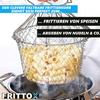 FRITTOX Panier à friture Acier inoxydable Casserole Tamis filtrant Pliable Tamis Petit panier à friture