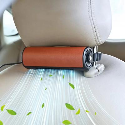 CF02 Ventilador de assento de carro inovador com vento forte, baixo ruído, três velocidades ajustáveis, design compacto, ideal para resfriamento interno