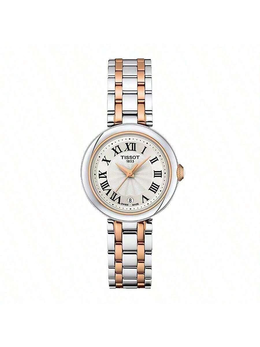 TISSOT Small Beauty Women s Swiss Quartz Watch - 26mm white dial, Roman numerals, date display, 50m waterproof, stainless T126.010.22.013.01 белый