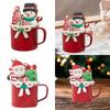 Christmas Enamel Mug Hanging Decoration Lovely 6x6x11cm for Table Fireplace